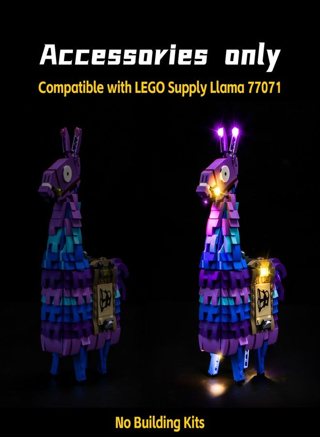 BrickBling LED Light Compatible with Lego Fortnite Supply Llama, Creative Lighting Kit Compatible with Lego 77071 (No Model) - Image 4